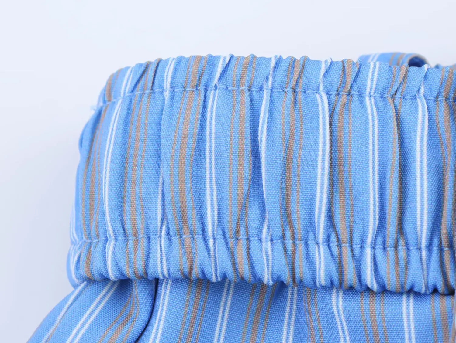 Asymmetric Striped Vest Pants Suit for Women with Round Neck Sleeveless Top and Elastic Waist Pants, Casual Chic Outfit for Spring and Summer