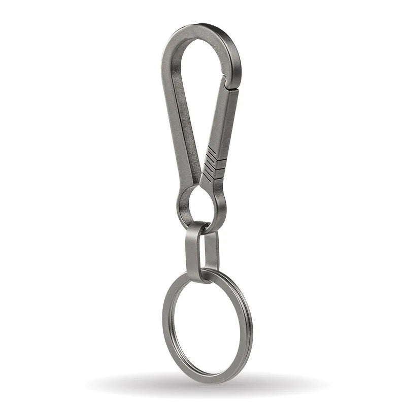 Titanium Alloy Keychain Buckle Ring for EDC Outdoor Use and Car Accessories