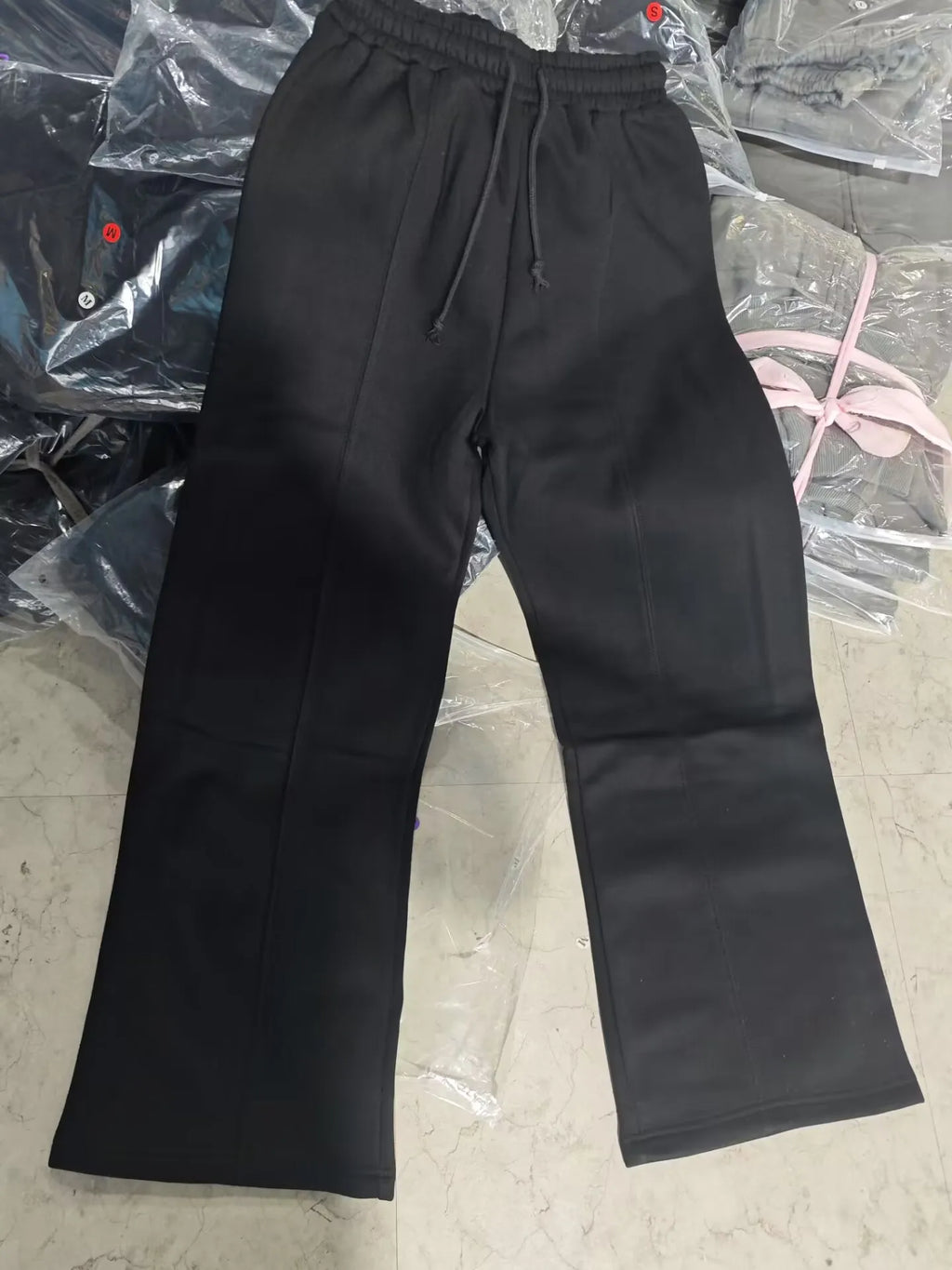 Autumn Women's Thick Hoodie Coat with Drawstring High Waist Loose Casual Pants Set Soft Fleece Lined Streetwear