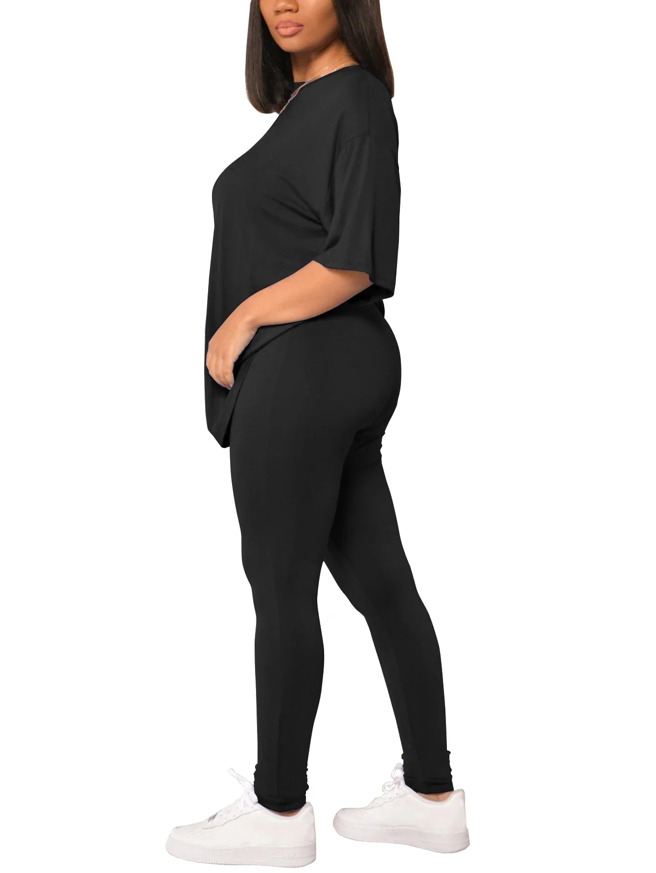 Women's Casual Two Piece Jogger Sets with Sweatshirt and Sweatpants