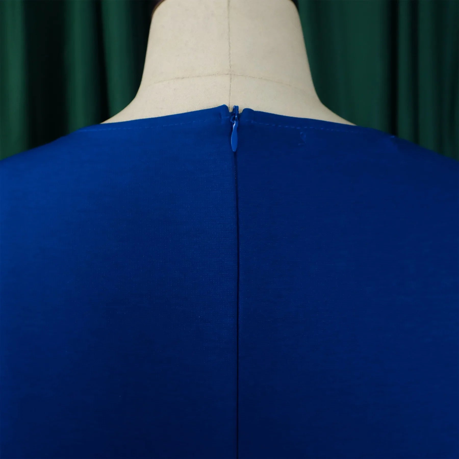 V Neck Office Dress For Women Belted Pleated Mid Calf