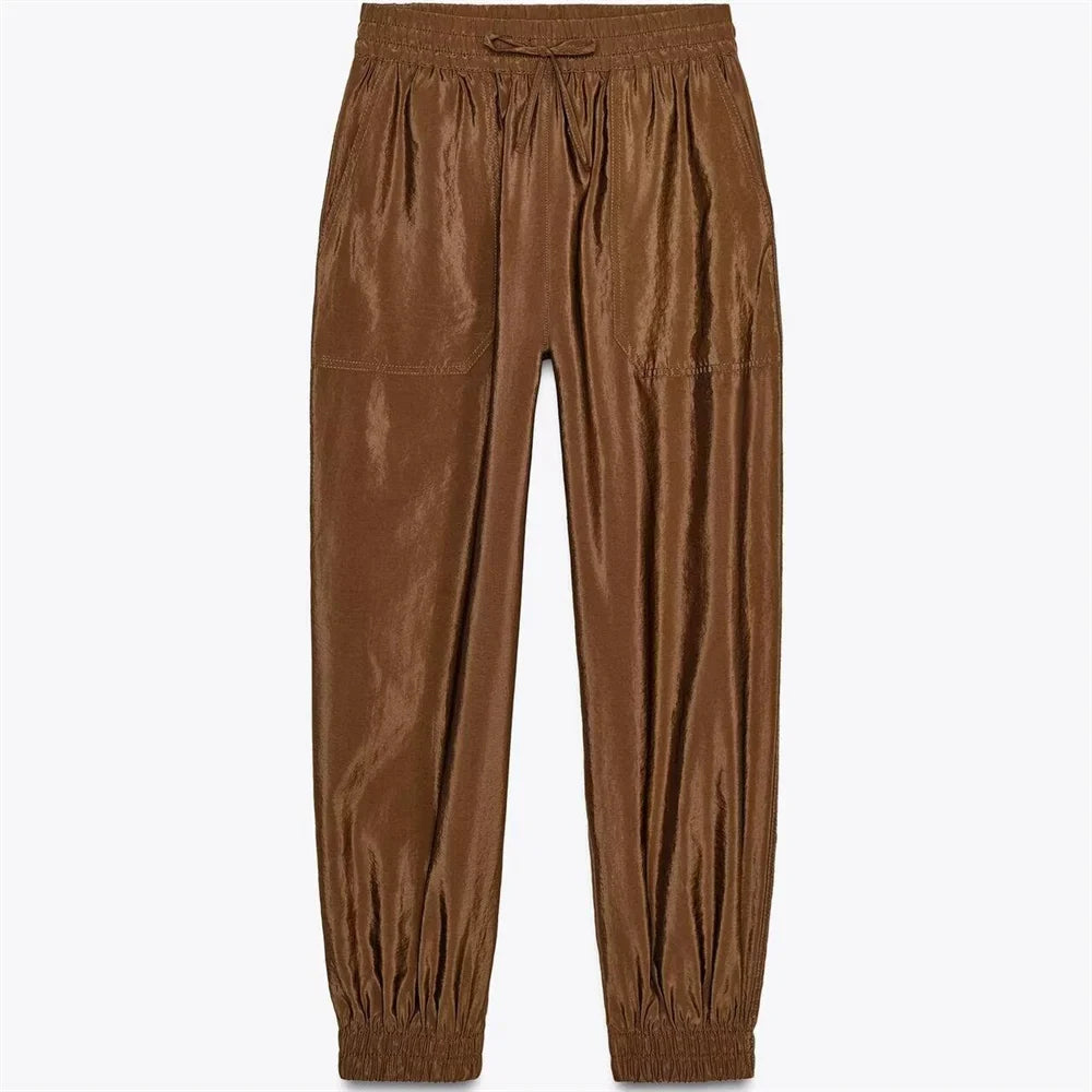 Women's Versatile Solid Color Pants Set with Short Sleeve Shirt for Effortless Chic Style