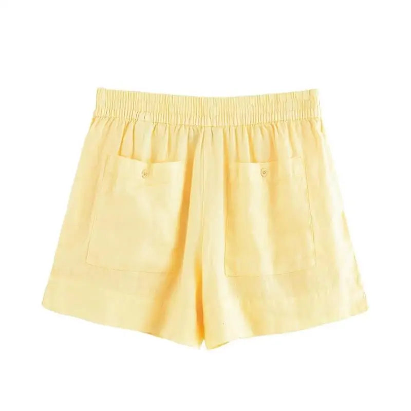 Chic Summer Women's Two-Piece Set Casual Straight Shirt and Shorts Matching Outfit for Street and Leisure Wear