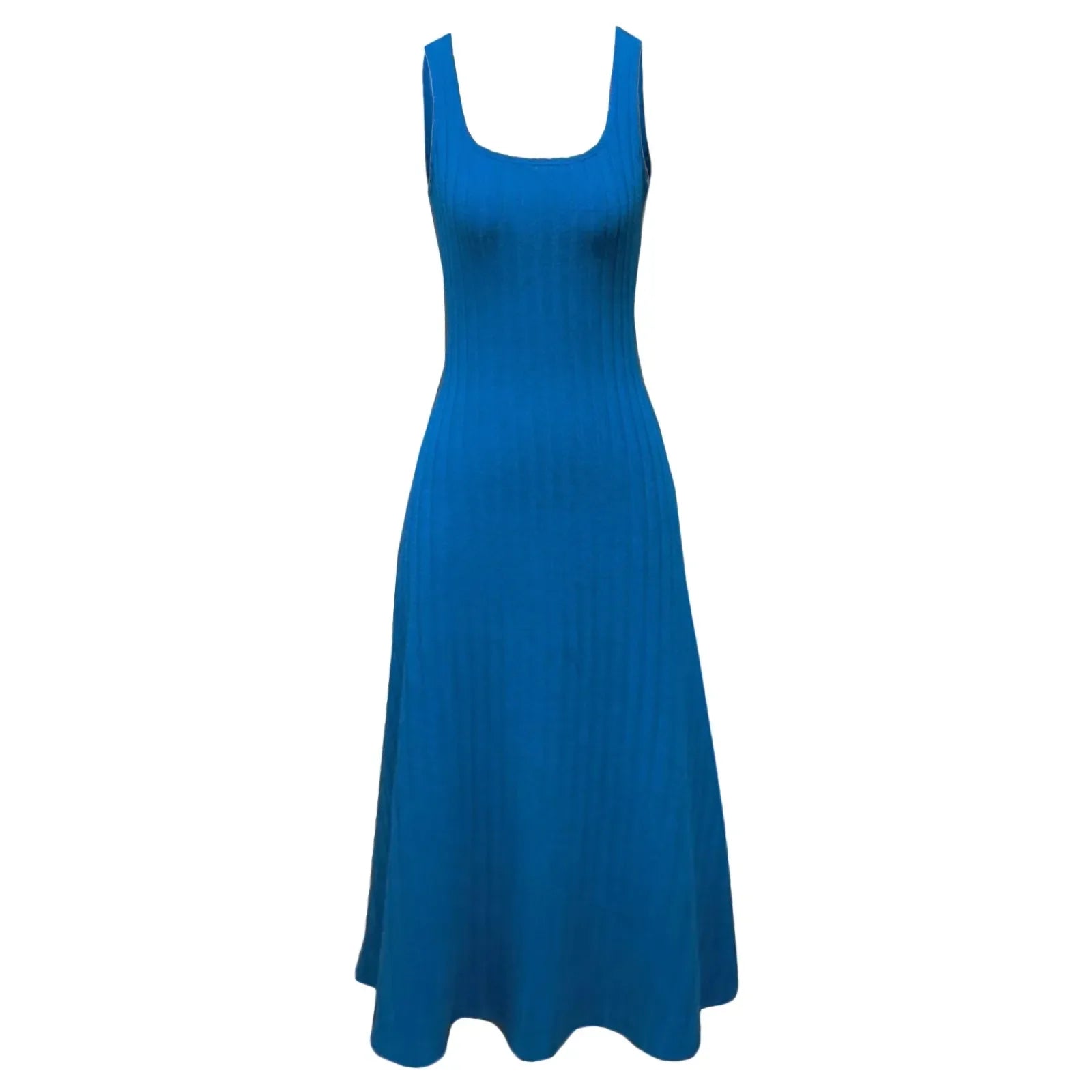 Floral Sundress For Women Pockets Square Neck Tank Dress