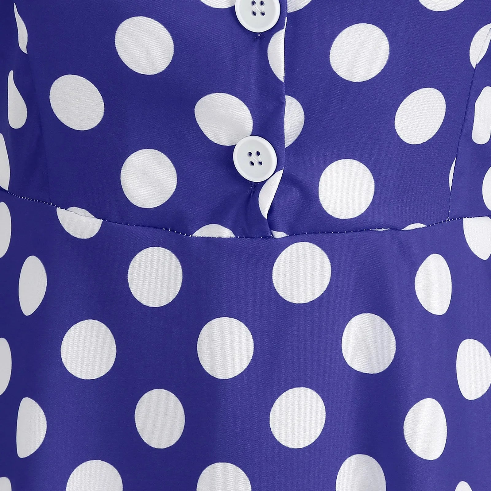 Retro Polka Dot Lace Up Backless Dress With Swing Puff