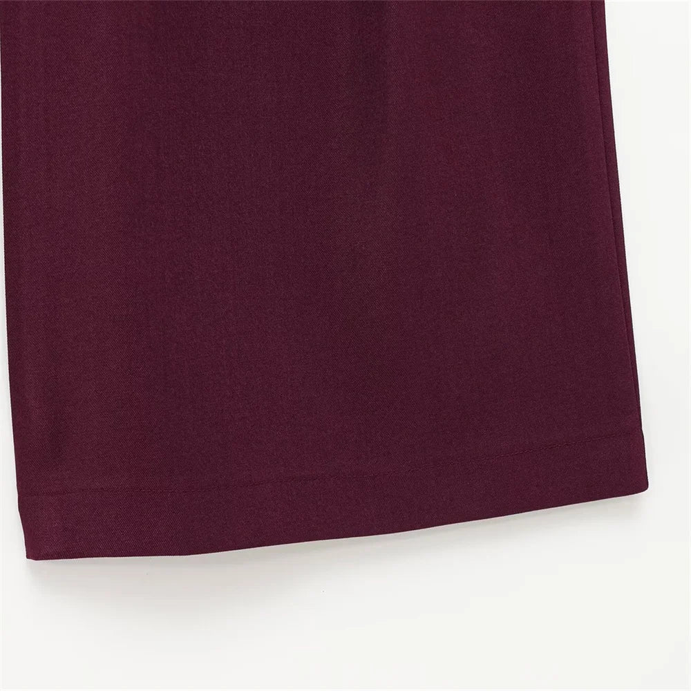 Women's Double Breasted Loose Collar One Button Suit Jacket and High Waist Strap Pants Casual Spring Suit Set