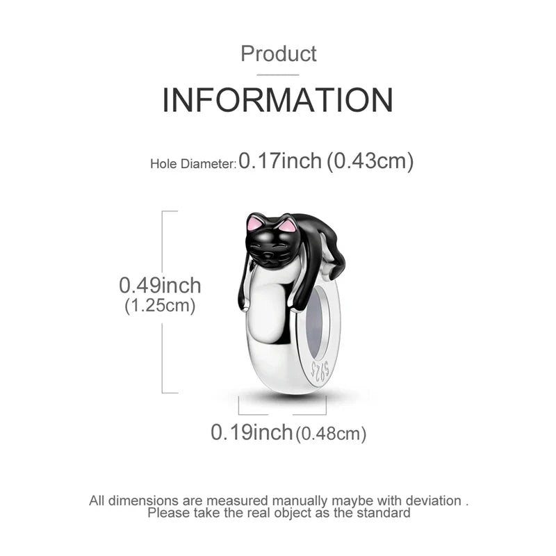 925 Sterling Silver Spacer Stopper Beads Charms for DIY Jewelry and Bracelets