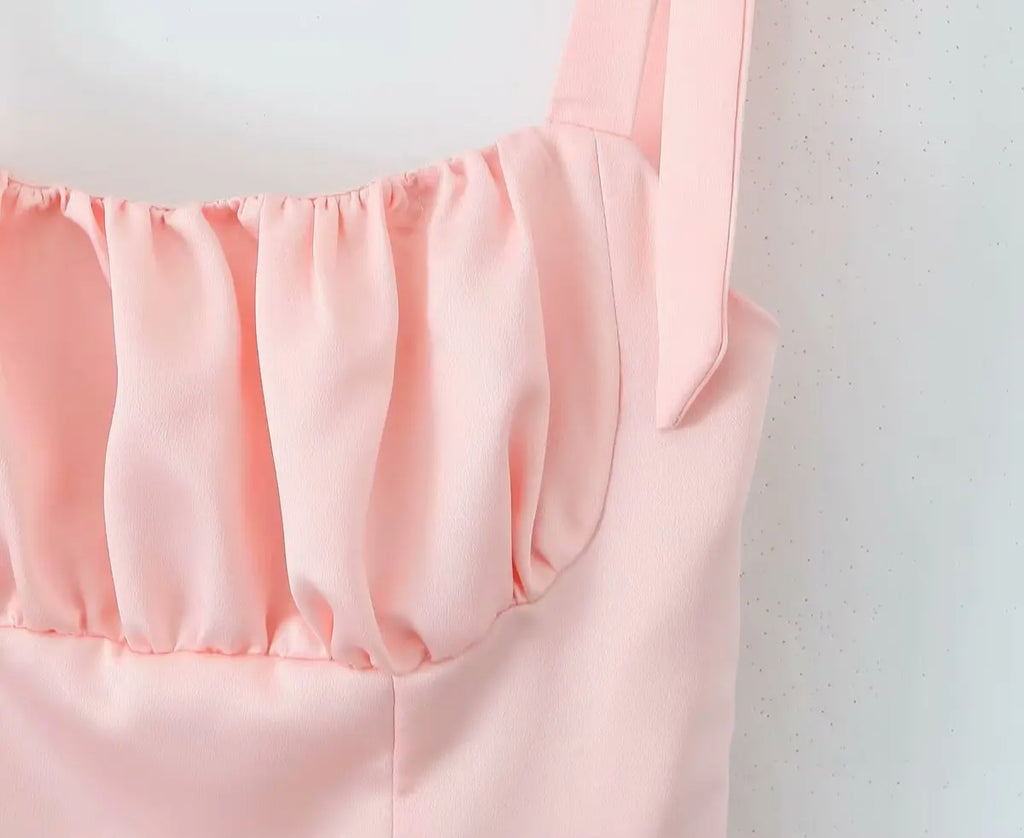 Summer Bow Bandage Mini Dress Women Strapless Bodycon Party