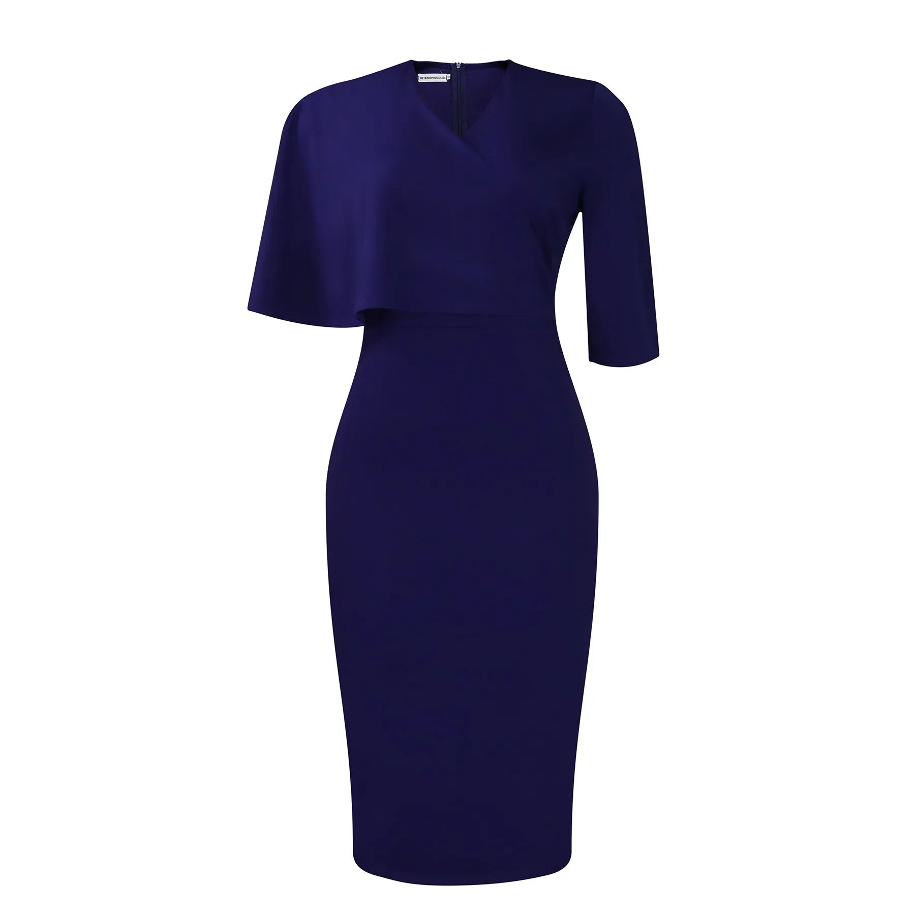 Women's Office Dress V Neck Solid Midi Formal Workwear
