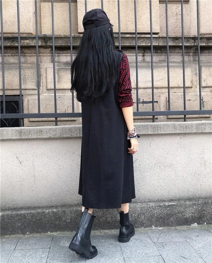 Loose Printed Turtleneck Dress For Women Elegant Casual