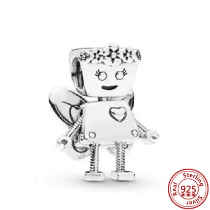 Fit Pantaro Peacock Cake Teeth Butterfly Crown S925 Silver Charms Beads Fine Jewelry for Women Gift