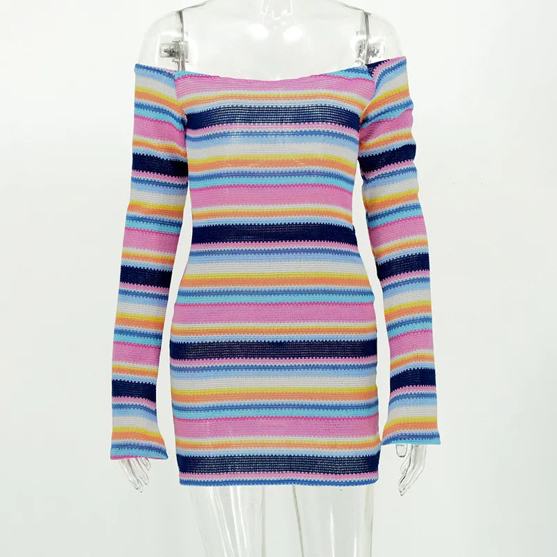 Off Shoulder Sexy Dress For Women Spring Fashion Mini Dress