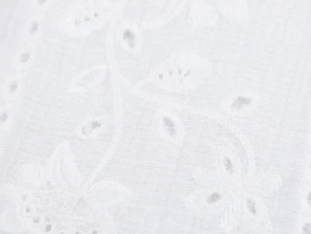 Women's Embroidered V-Neck Long Sleeve Shirt Single-Breasted Loose Hem Casual Chic Top for Spring and Summer