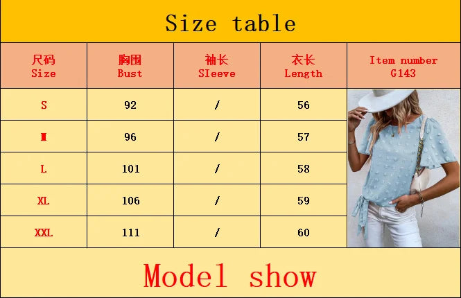 Casual Short Sleeved Woven Jacquard T-Shirt in Pure Color for Spring and Summer Fashion