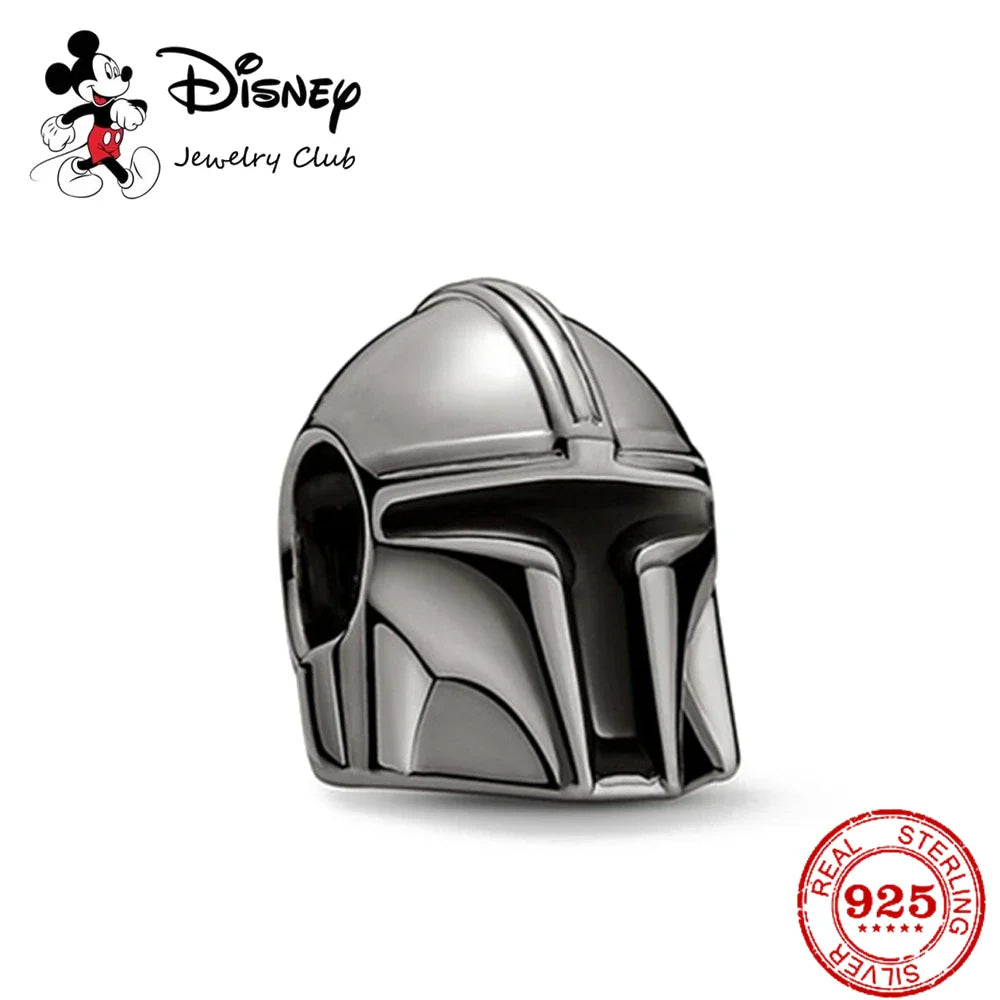 925 Sterling Silver Mickey Minnie Charm Beaded Fit Snake Bracelet DIY Ladies Jewelry