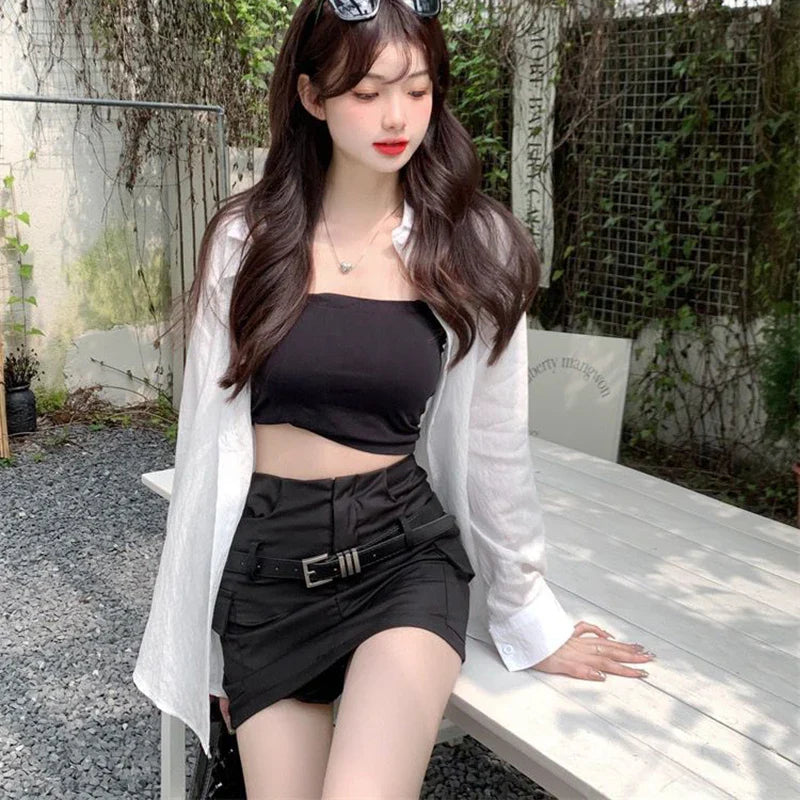 Purple Sunscreen Long Sleeve Shirt for Women Lightweight Single Breasted Loose Casual Blouse with Turn Down Collar