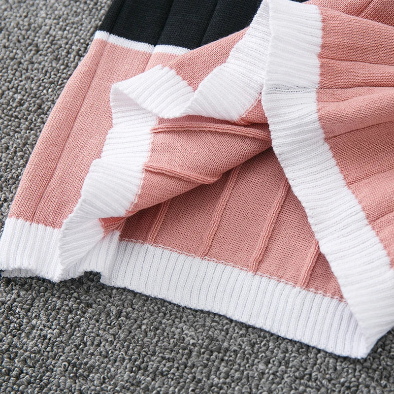 Wrap Bodycon Dress Women Knitted Striped Long Summer Dress