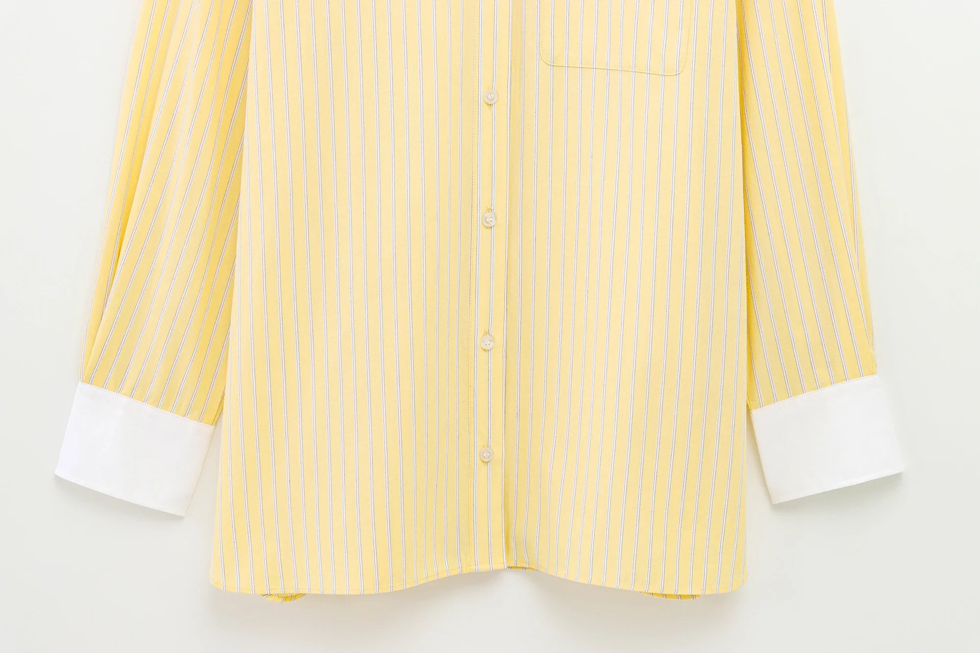 Striped Cotton Patchwork Women Shirt Long Sleeve with Pockets Casual Comfort Blouse Spring Lightweight Top