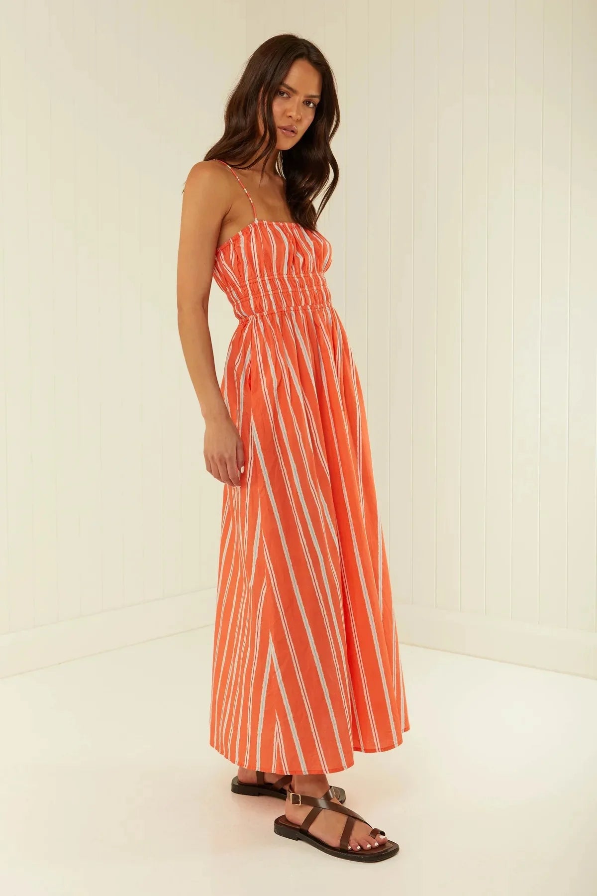 Bohemian Maxi Dress One Shoulder Strap Printed Summer