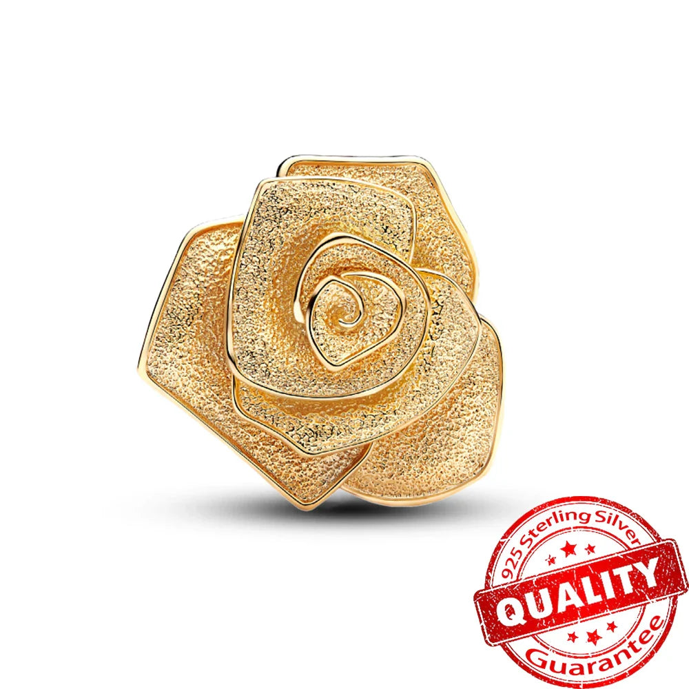 925 Sterling Silver Love Heart Envelope Rose Pendant with Crystal Ball for DIY Bracelet and Necklace Jewelry Gifts