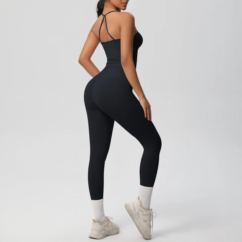 2PCS Nude Feeling Women's Yoga Set with Sports Bra and Leggings for Gym Fitness and Running