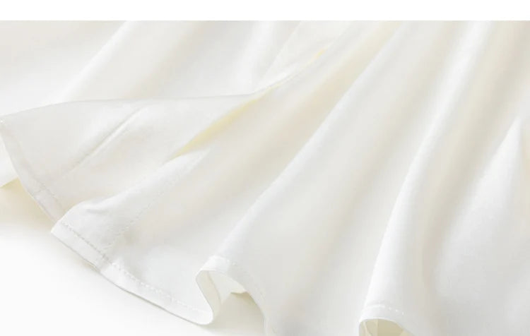 Women Satin Silk Shirt 93% Mulberry Silk 7% Spandex 19 Momme Classic Long Sleeve Blouse Solid Color Office Top for Women M L XL XXL