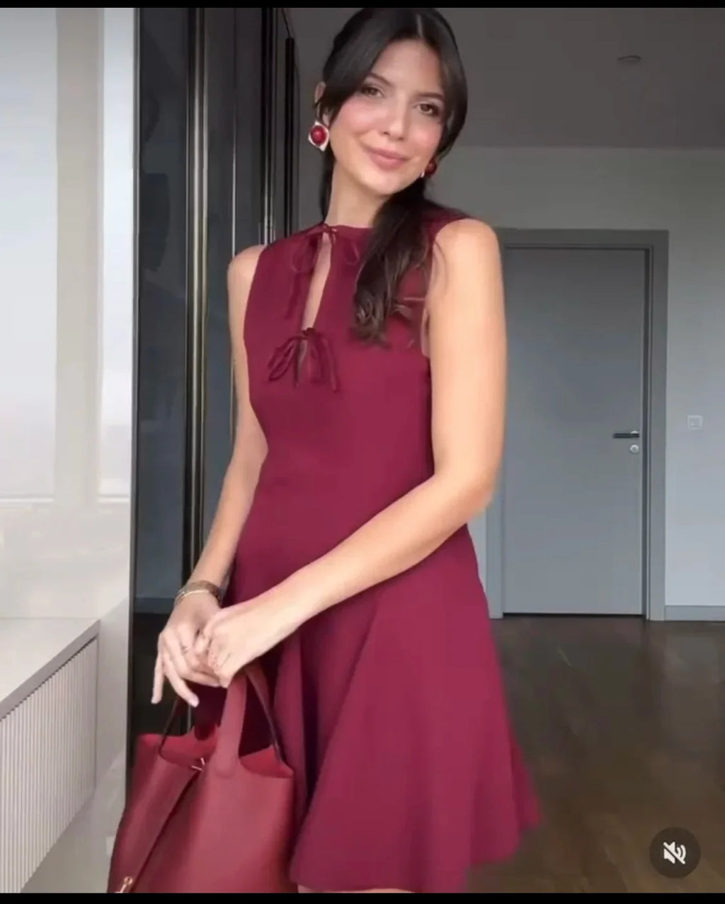 White Bow Pleated Mini Dress For Summer Party Elegant