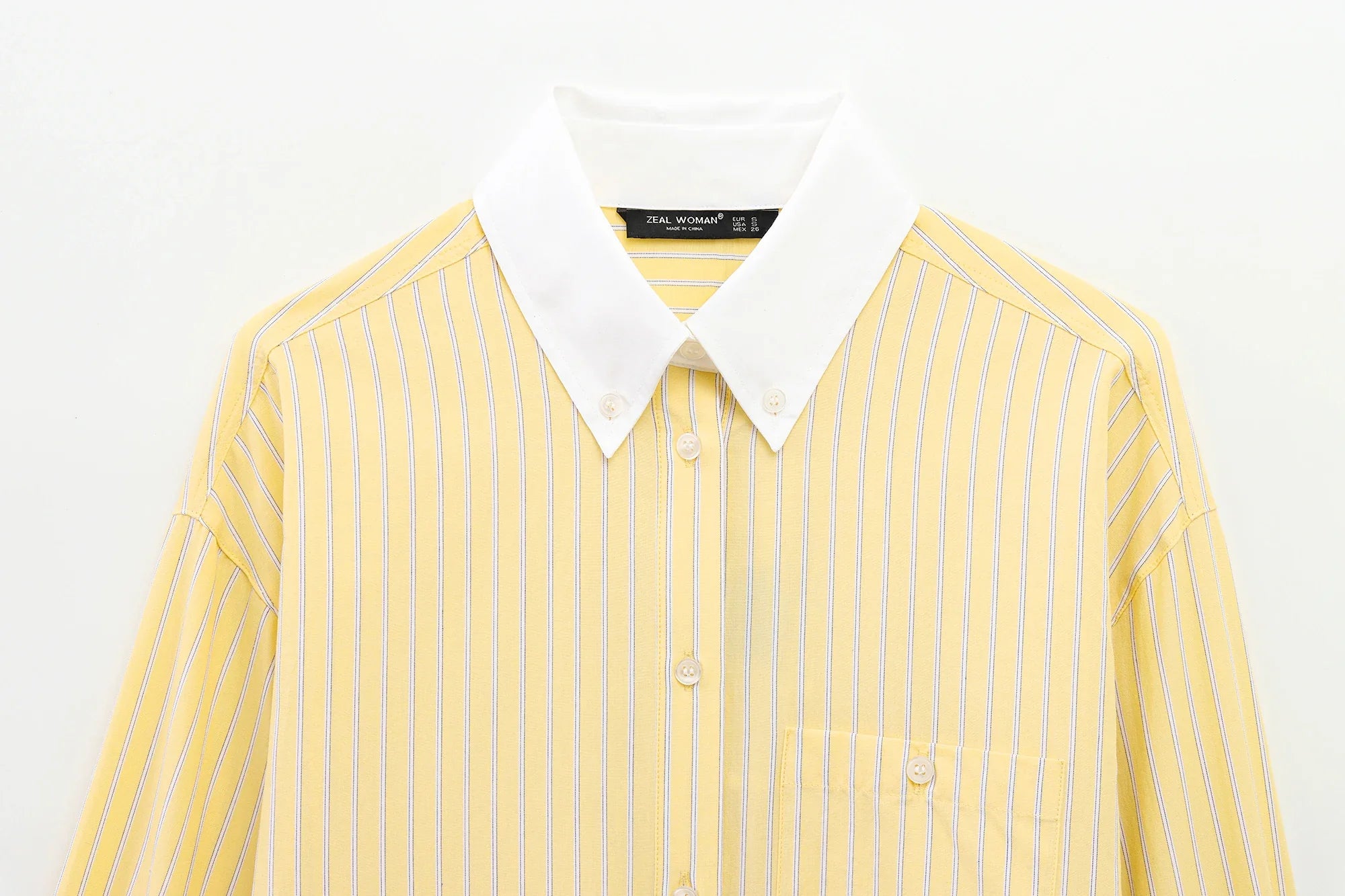 Striped Cotton Patchwork Women Shirt Long Sleeve with Pockets Casual Comfort Blouse Spring Lightweight Top