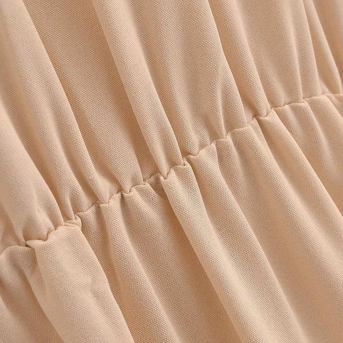 Women Elegant Solid Waist Draped V Neck Evening Dress