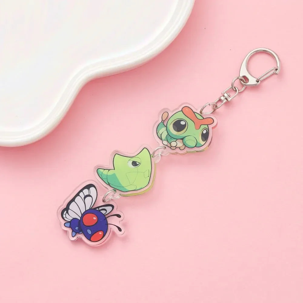 Cute Anime Acrylic Keychain Accessory Cartoon Car Bag Pendant Gift for Friends Fans