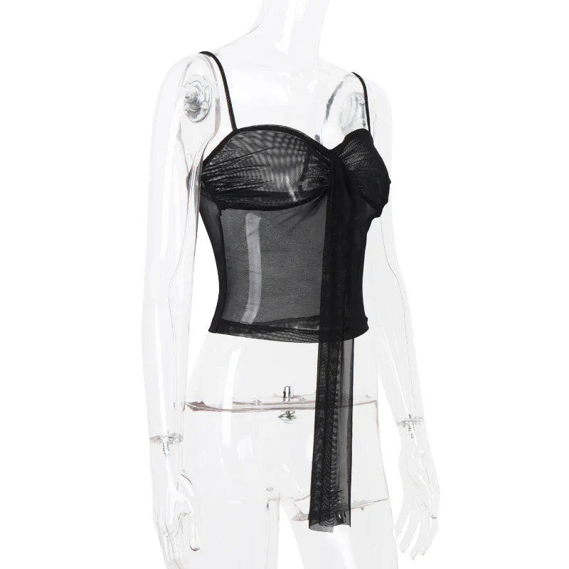 Sexy Lace Summer Tank Top Casual Aesthetic Strap Top Versatile Fashion Sweet High Street Party Wear