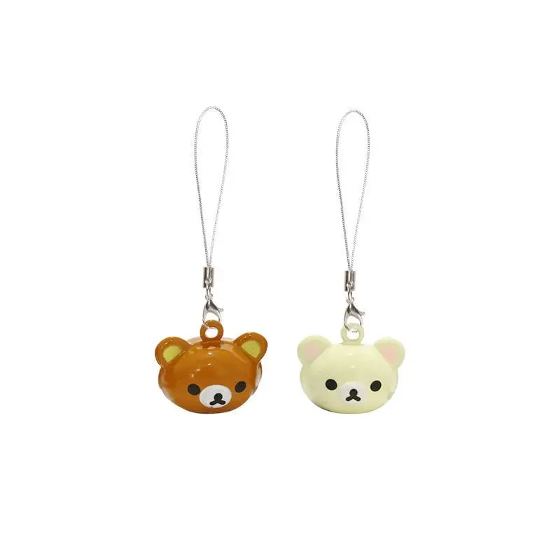 Kawaii Rilakkuma Brown Bear Backpack Pendant Charm Keychain Decor for Students and Girls Gift