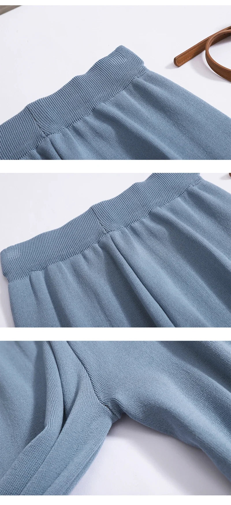 Women Casual Summer V-Neck Striped Tank Top and High Waist Wide Leg Pants Set