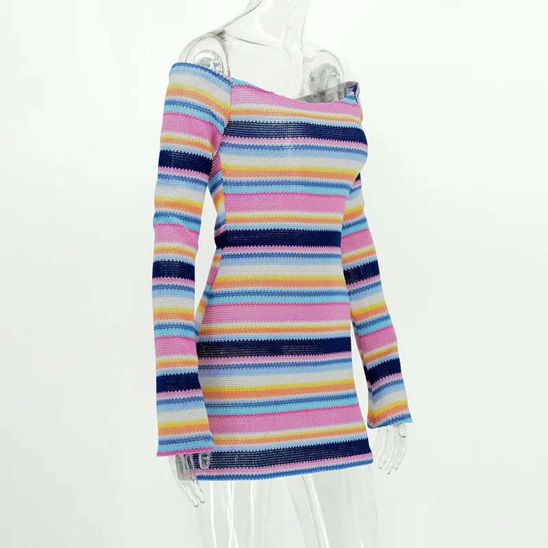 Off Shoulder Sexy Dress For Women Spring Fashion Mini Dress