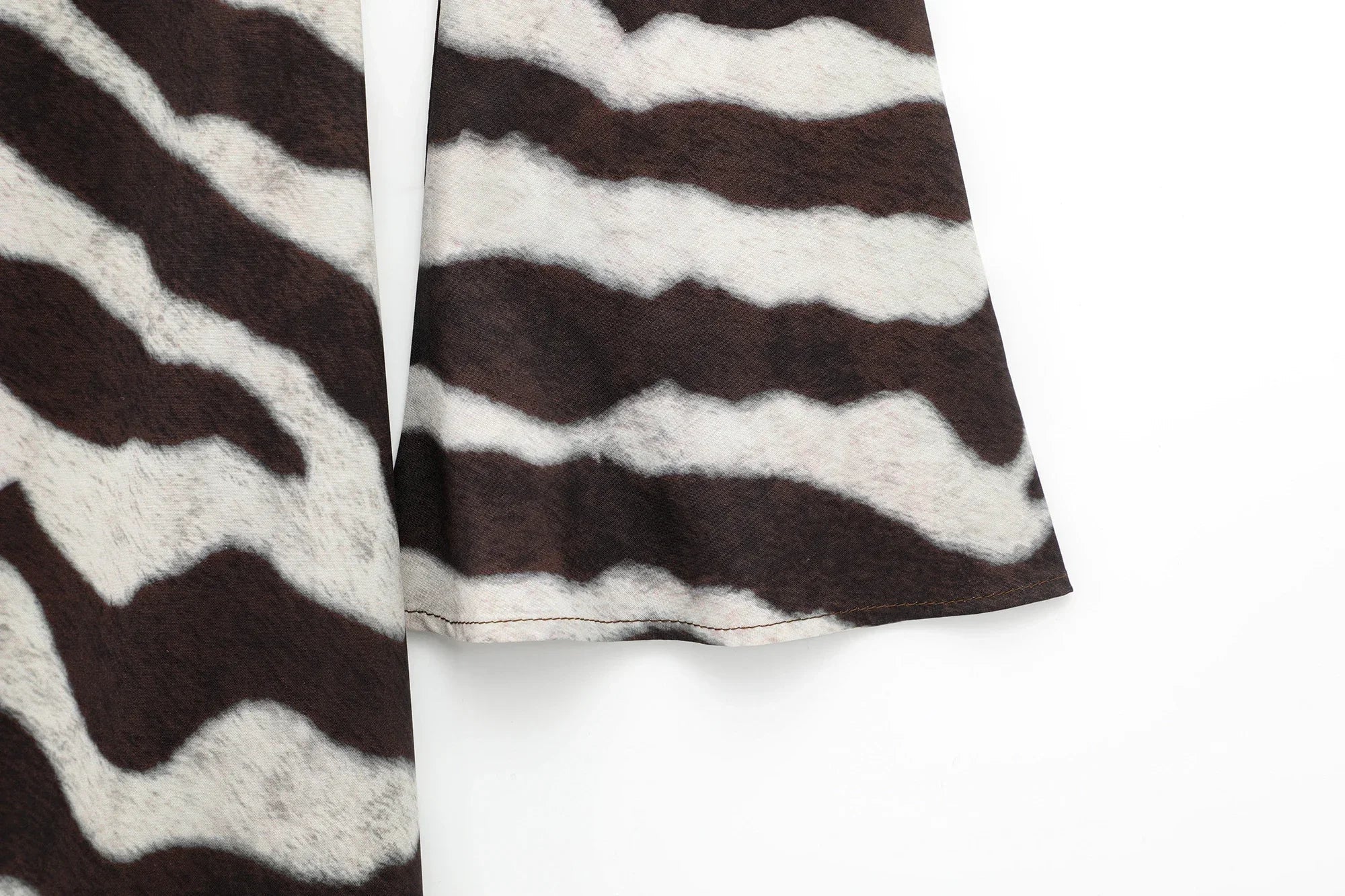 Zebra Print Long Sleeve Summer Dress For Women Chic