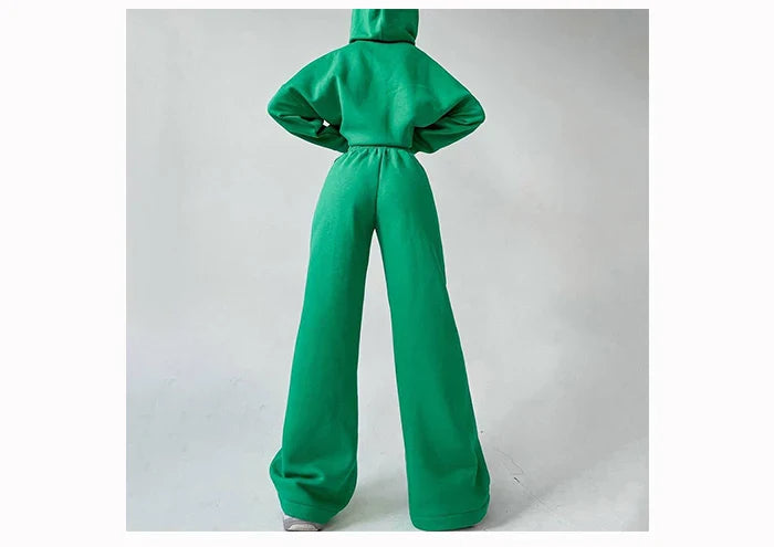 Women Oversized Tracksuit Set with Hoodie and Sweatpants Comfortable Two Piece Outfit