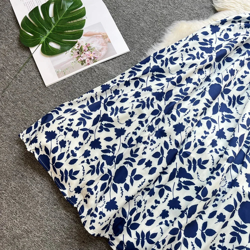 Floral Print Off Shoulder Summer Beach Dress For Women