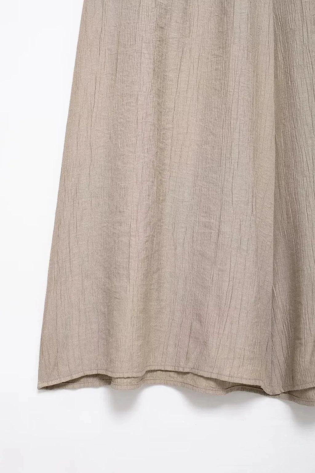 Women Textured Sleeveless Lace-Up Vest Top and High Waist Drawstring Skirt Set with Side Pockets