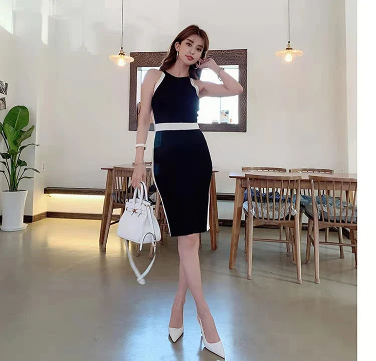 Womens Summer Bodycon Maxi Dress Sleeveless Bandage Knit