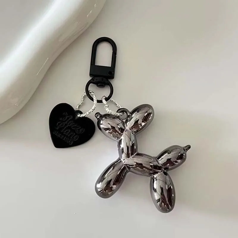 Cute Jelly Balloon Dog Keychain Pendant - Adorable Cartoon Dog Chain Keychain for Unisex Keys