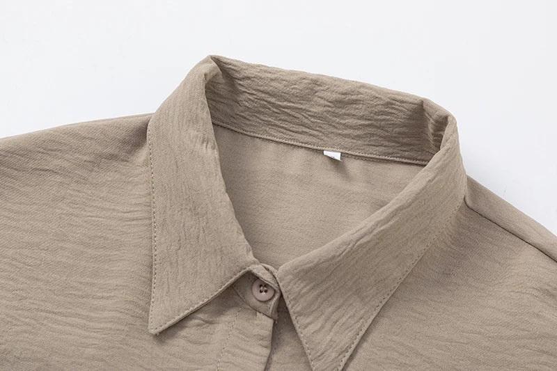 Women's Casual Cotton Linen Lapel Long Sleeve Shirt Autumn Winter Fashion Tunic