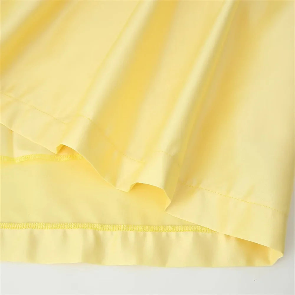 Three Dimensional Flower Satin Strap Skirt For Casual Wear