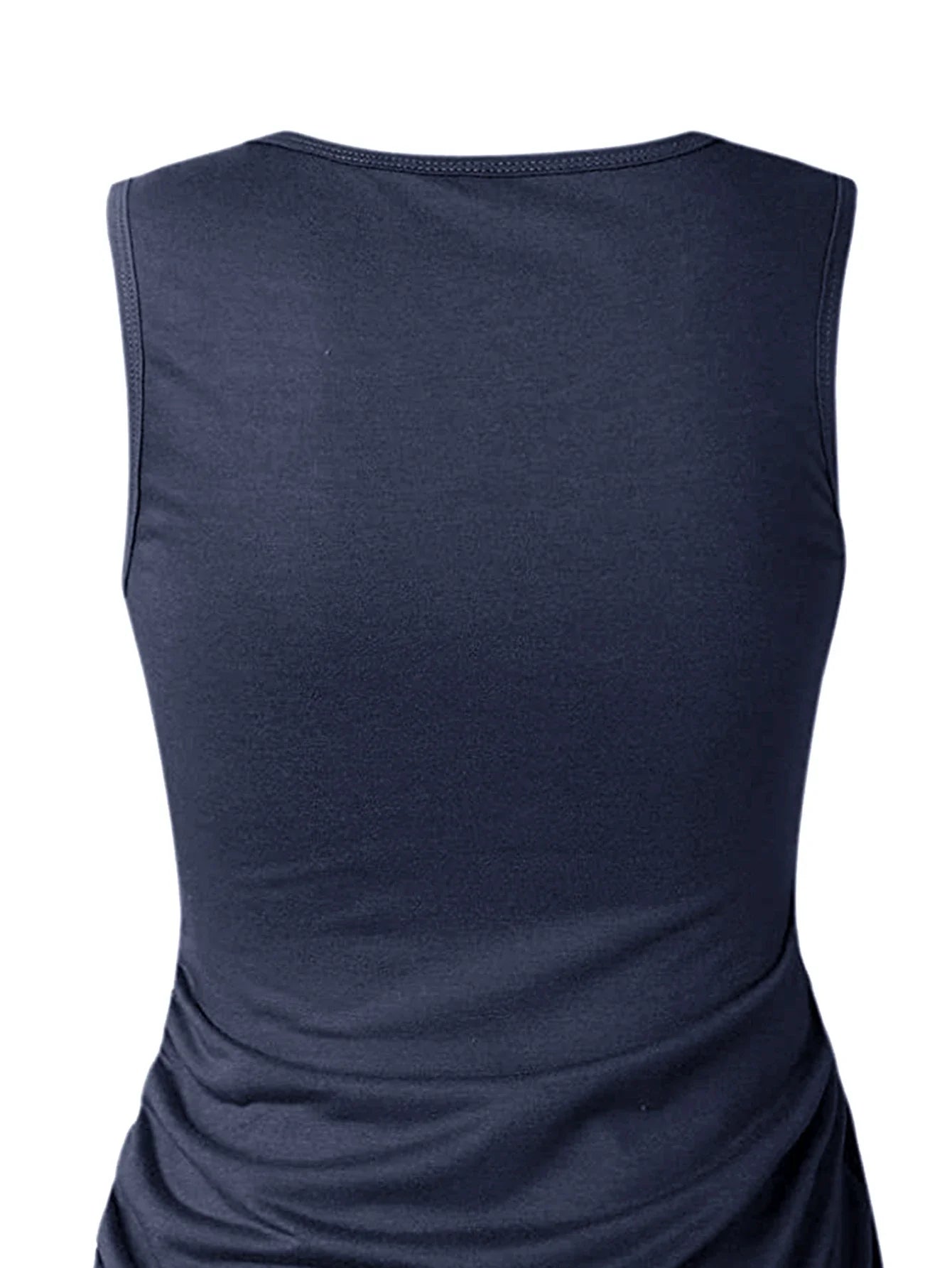 Solid Color Knee Length Sleeveless Summer Skirt For Women