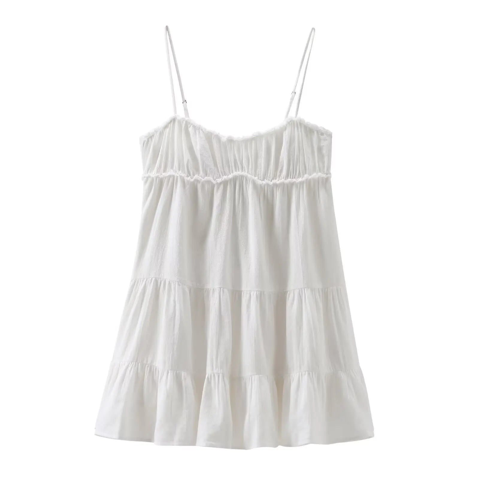 Backless Fringe Mini Dress For Women With Adjustable Straps