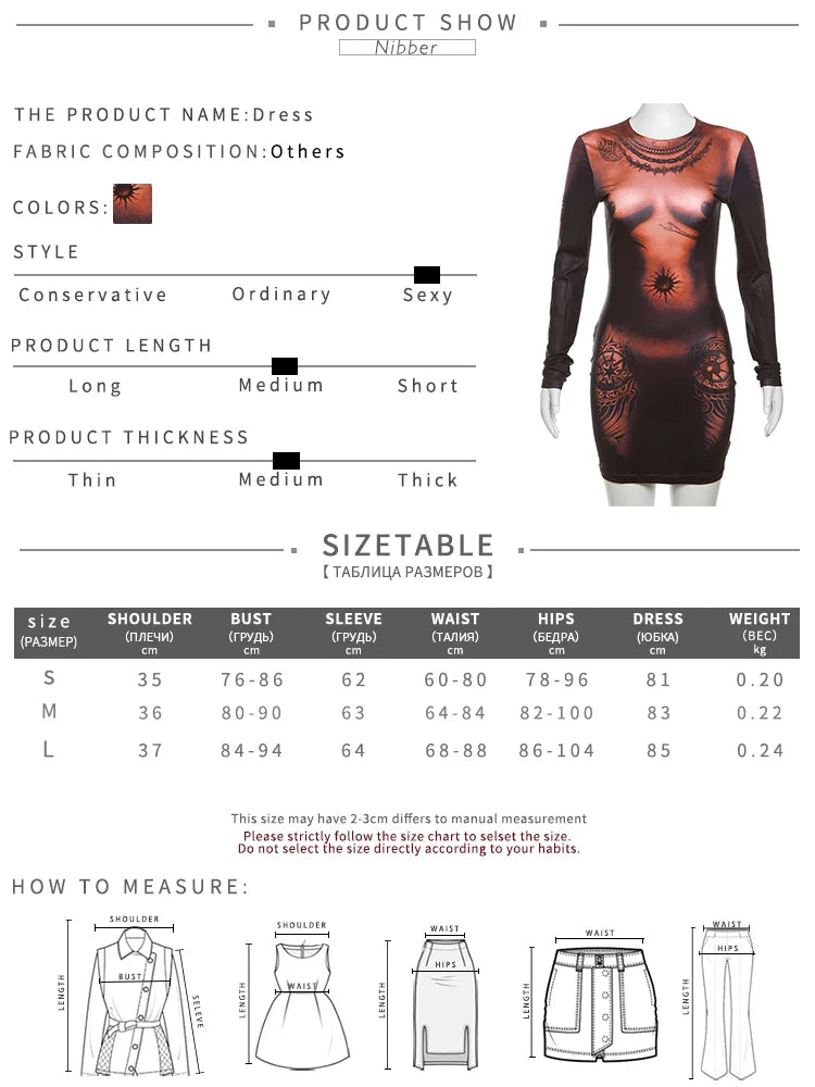 Sexy Bodycon Mini Dress With Long Sleeve O Neck Style
