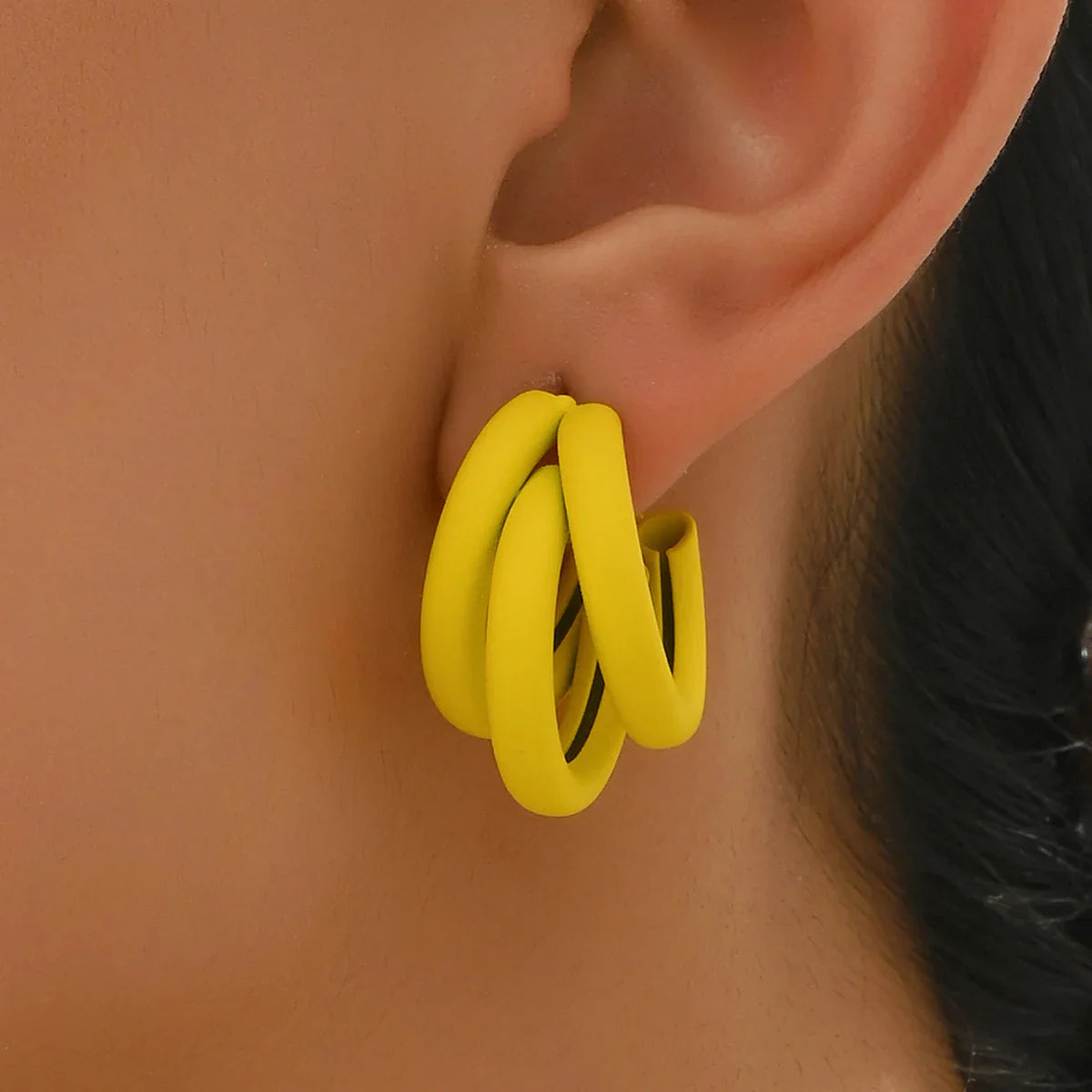 Elegant Gold Color Hoop Earrings for Women Vintage Geometric Statement Jewelry Gifts