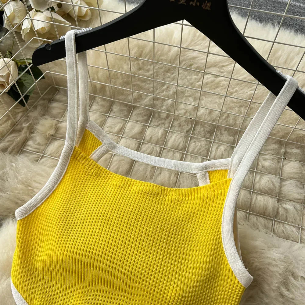 Halter Backless Knit Sundress Women Elastic Waist Bodycon