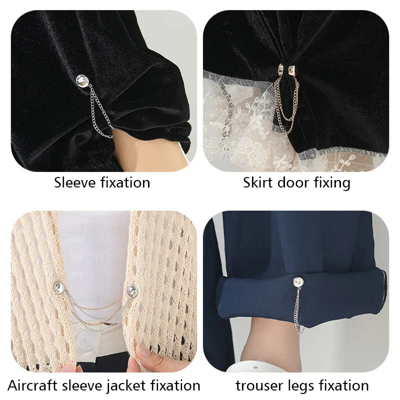 Exquisite Chain Magnetic Buckle Clip for Clothing Accessories and Scarves