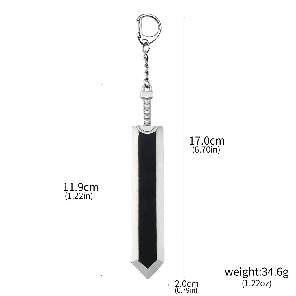 Anime Red Skull Keychain Berserk Warrior Griffith Guts Keyring Cosplay Prop Gift for Men and Women