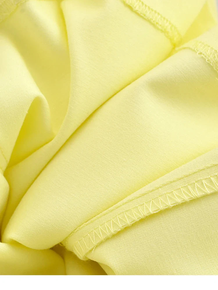 Women Summer Two-Piece Set Solid Halter Camisole Top and Trouser Outfit Elegant Street Style Clothing